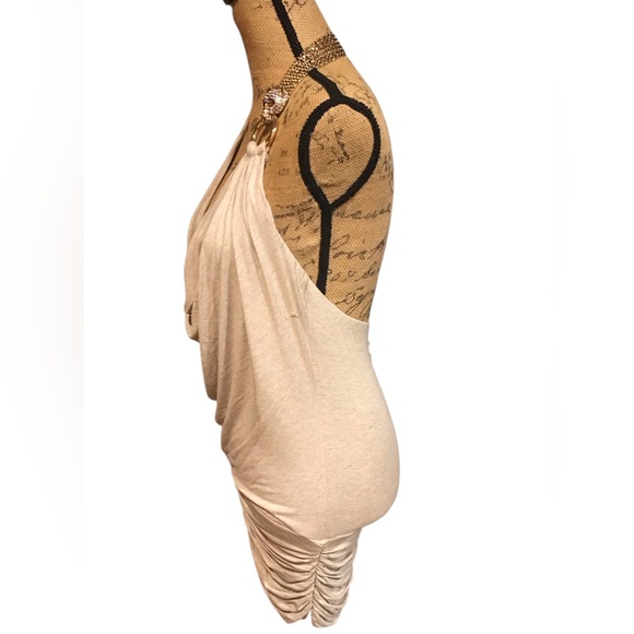 Sky Rhinestone One-Shoulder Ruched Mini Dress - Picture 6 of 9